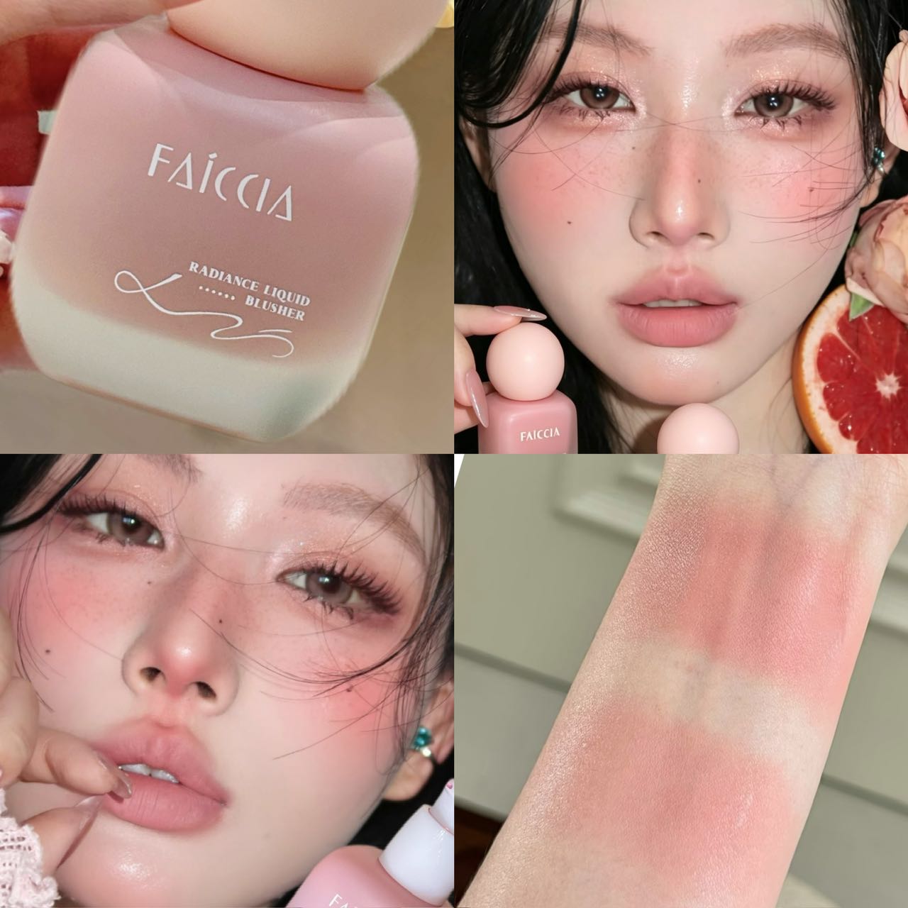 J Beauty Makeup - Rubor Líquido Faiccia, Baja Saturación, Textura