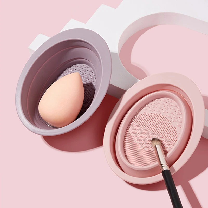 Beauty Makeup Korean - Tazón de Silicona para Limpiar Brochas