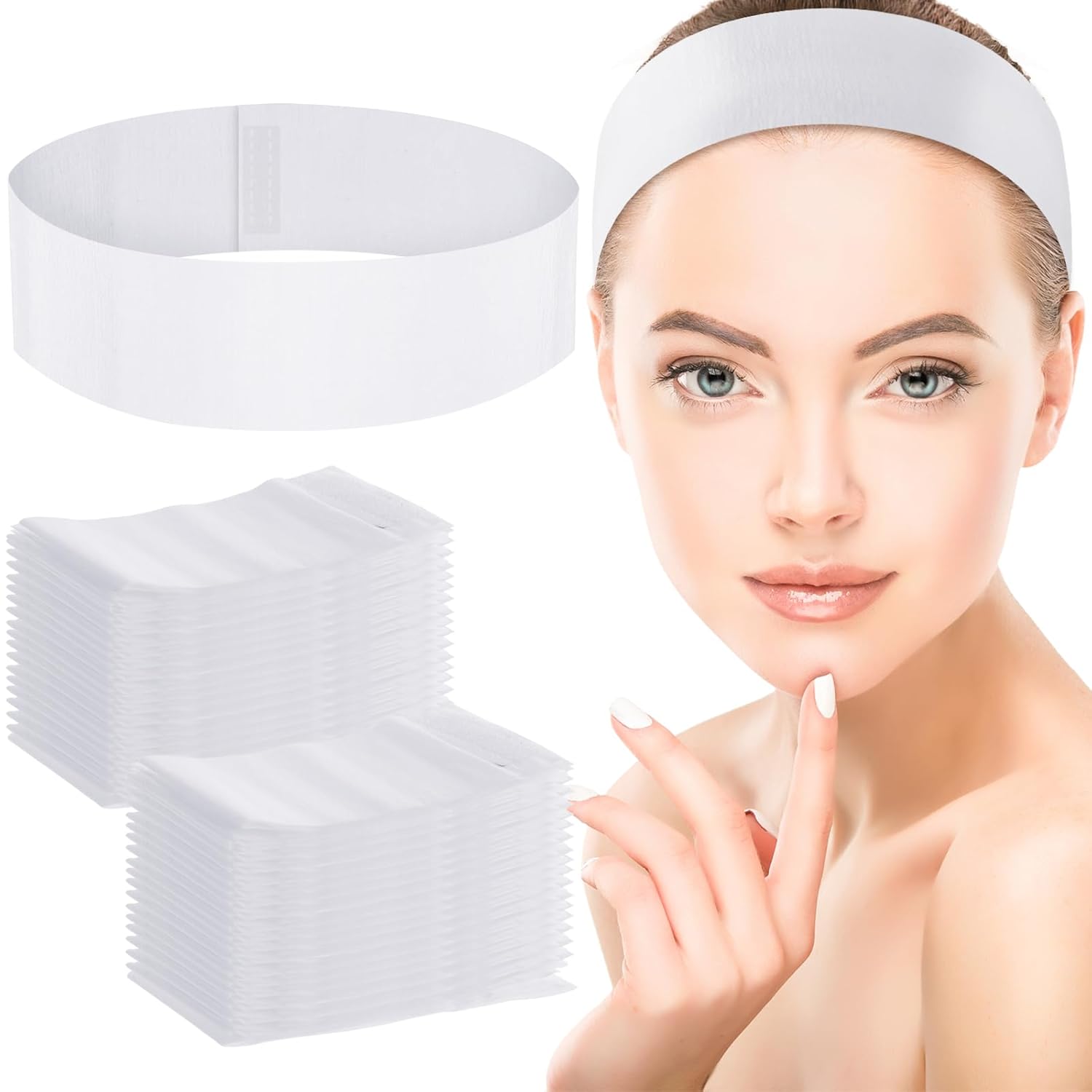 Woman Beauty Makeup - 50/100/200PCS Diademas faciales desechables para mujeres
