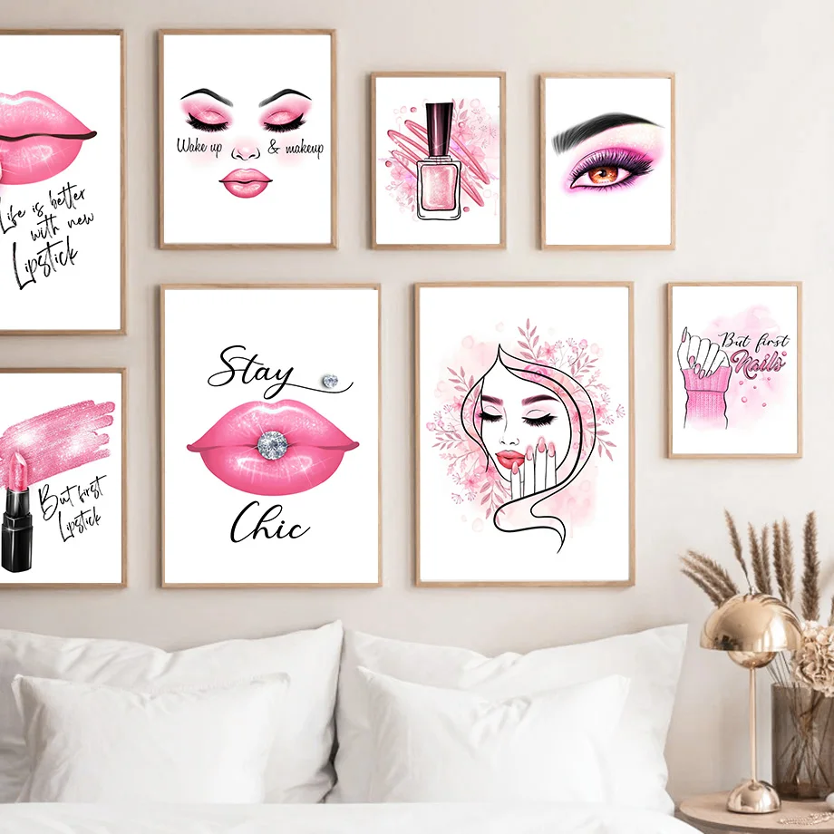 J Beauty Makeup - (Sin marco) Pintura en lienzo de