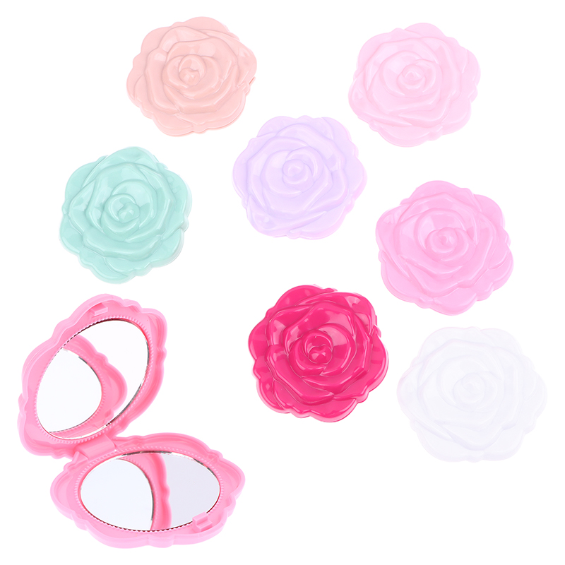 Beauty Rose Makeup - Mini espejo portátil Retro con forma