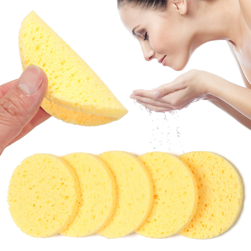 Cosmetic Sponge - 10 Uds 6-9cm cara amarilla herramienta