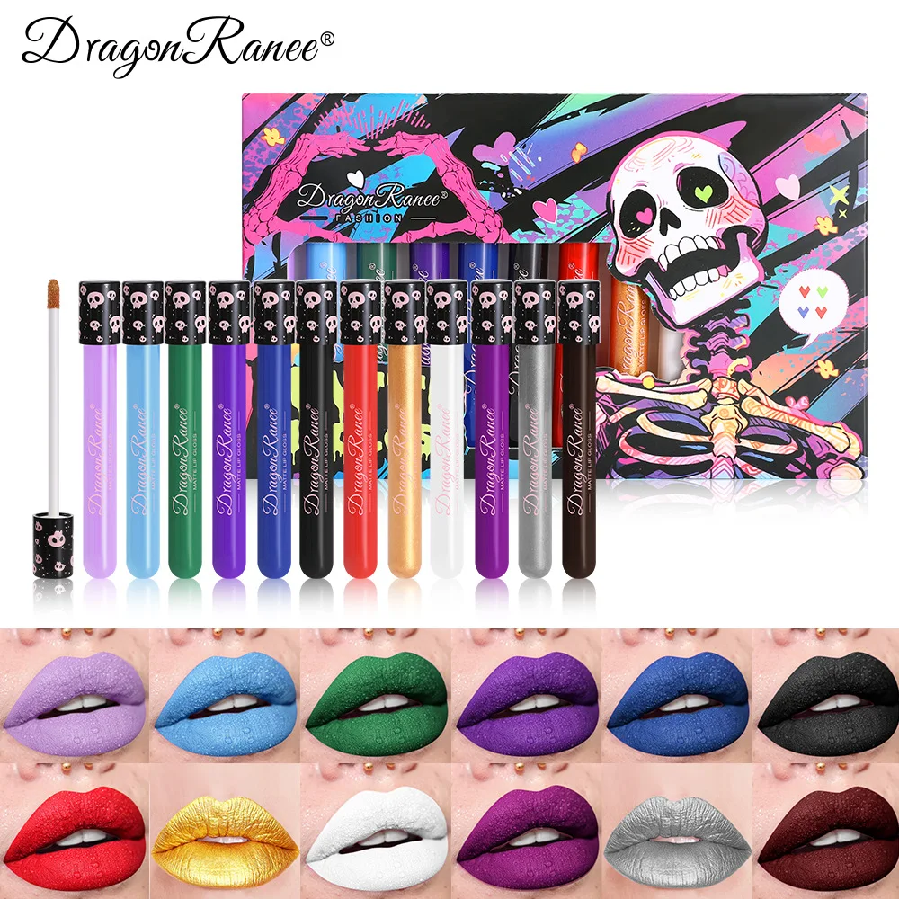 Beauty Vampire Makeup - Esmalte de labios mate, 12 colores,