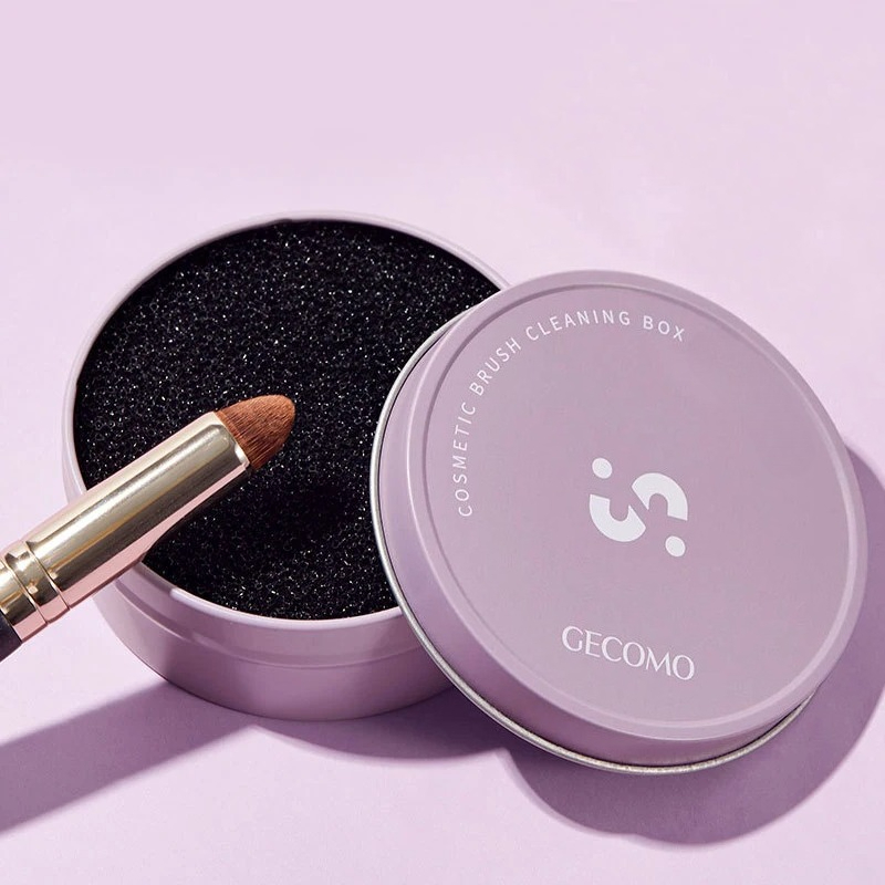 Cosmetic Sponge - Caja de limpieza de brochas de