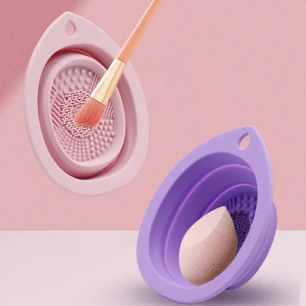 Cosmetic Sponge - Tazón de Silicona para Limpiar Brochas