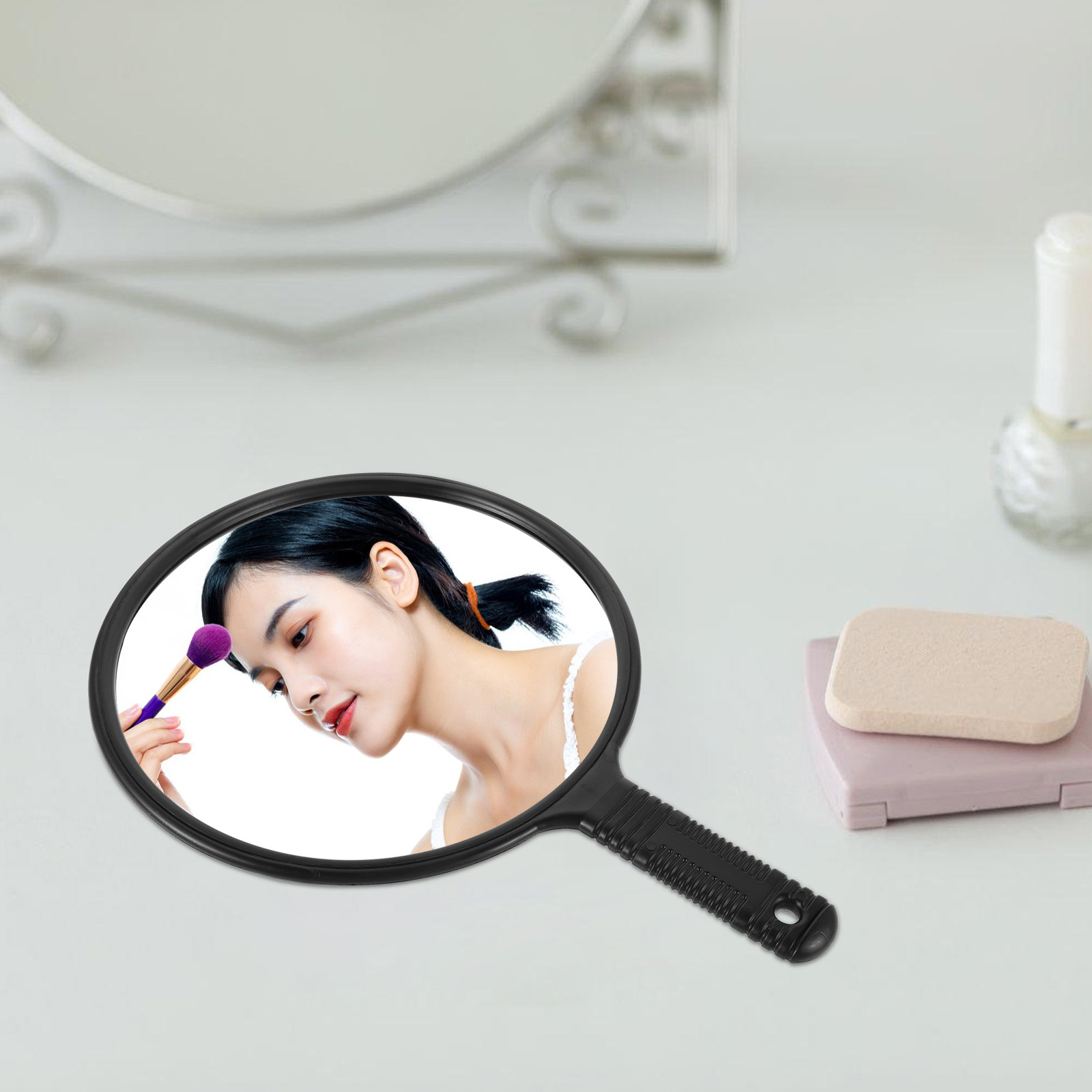 Espejo Redondo Grande de Mano  - Beauty Makeup Hd reseña y precio