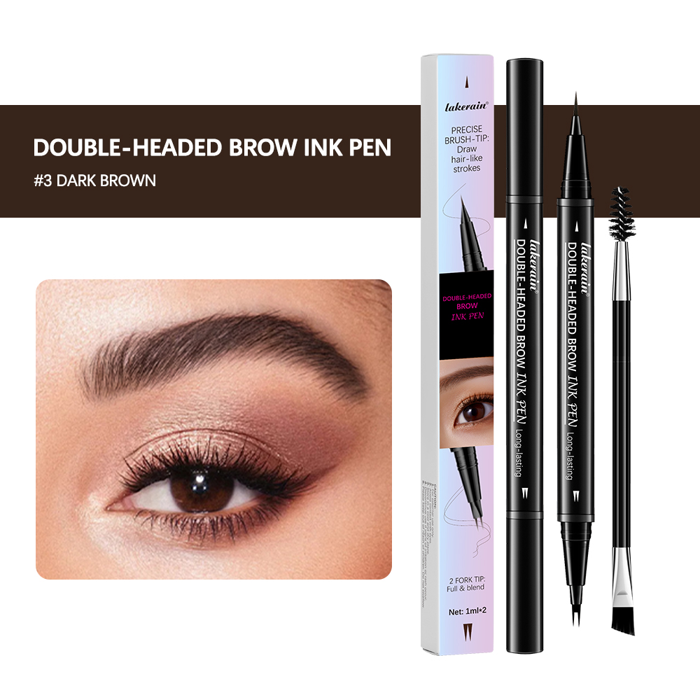 Lápiz de cejas 2 en 1, lápiz d - Eyebrow Pomade Pencil reseña y precio