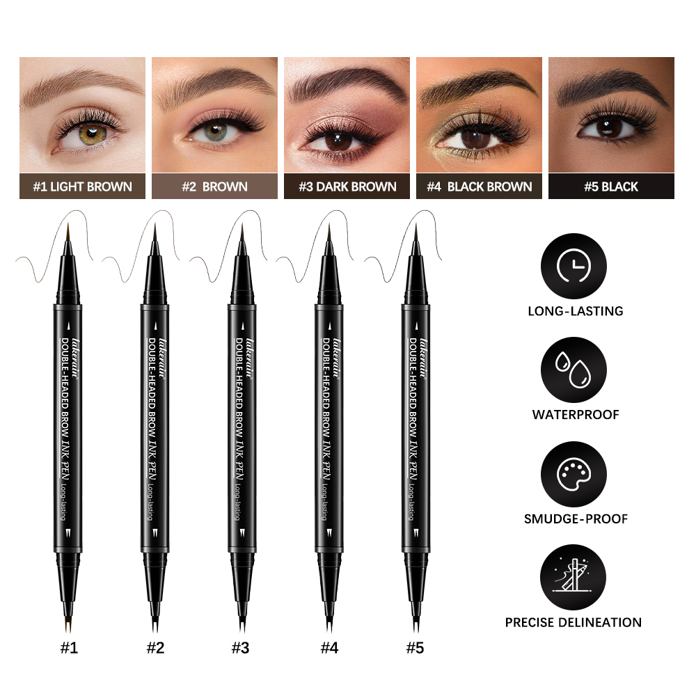 Lápiz de cejas 2 en 1, lápiz d - Eyebrow Pomade Pencil reseña y precio