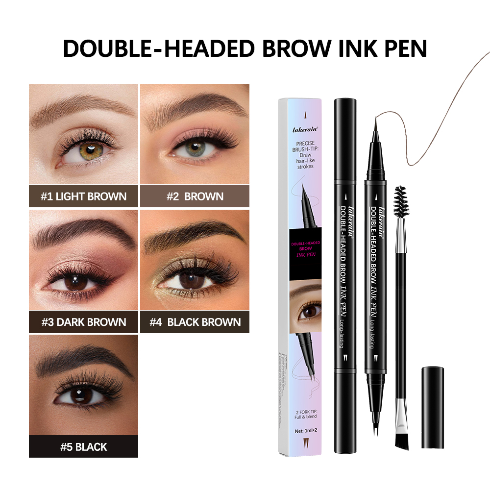 Lápiz de cejas 2 en 1, lápiz d - Eyebrow Pomade Pencil reseña y precio
