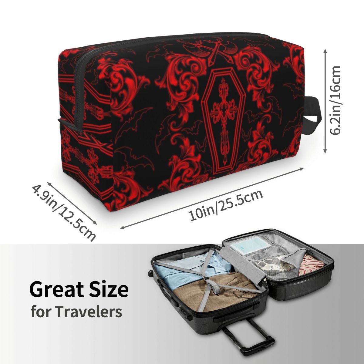 Bolsa de cosméticos de viaje d - Beauty Vampire Makeup reseña y precio