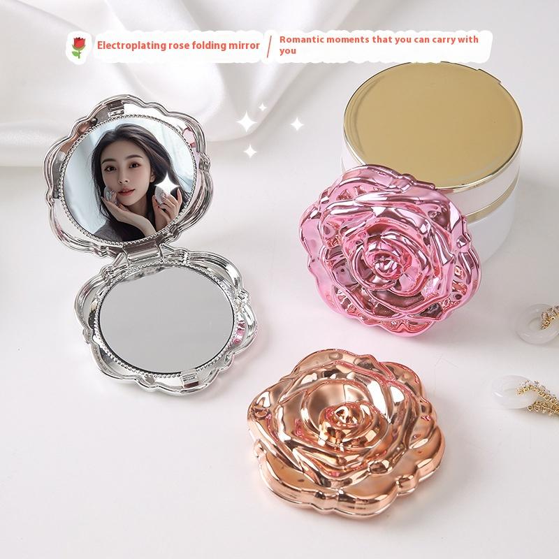 1 Uds Mini espejo portátil Ret - Beauty Rose Makeup reseña y precio