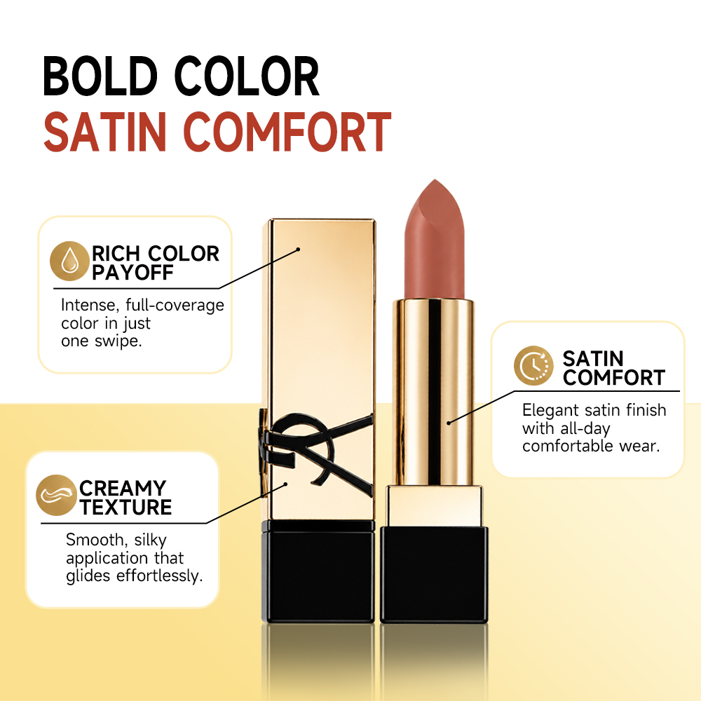 Lápiz Labial Satinado YSL Roug - Ysl Beauty Makeup reseña y precio